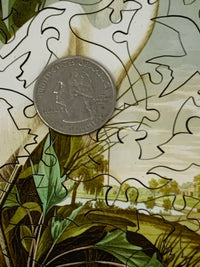 Snowy Heron (50 Pieces) Mini Wooden Puzzle - Nautilus Puzzles - Wooden Jigsaw Puzzles For Adults