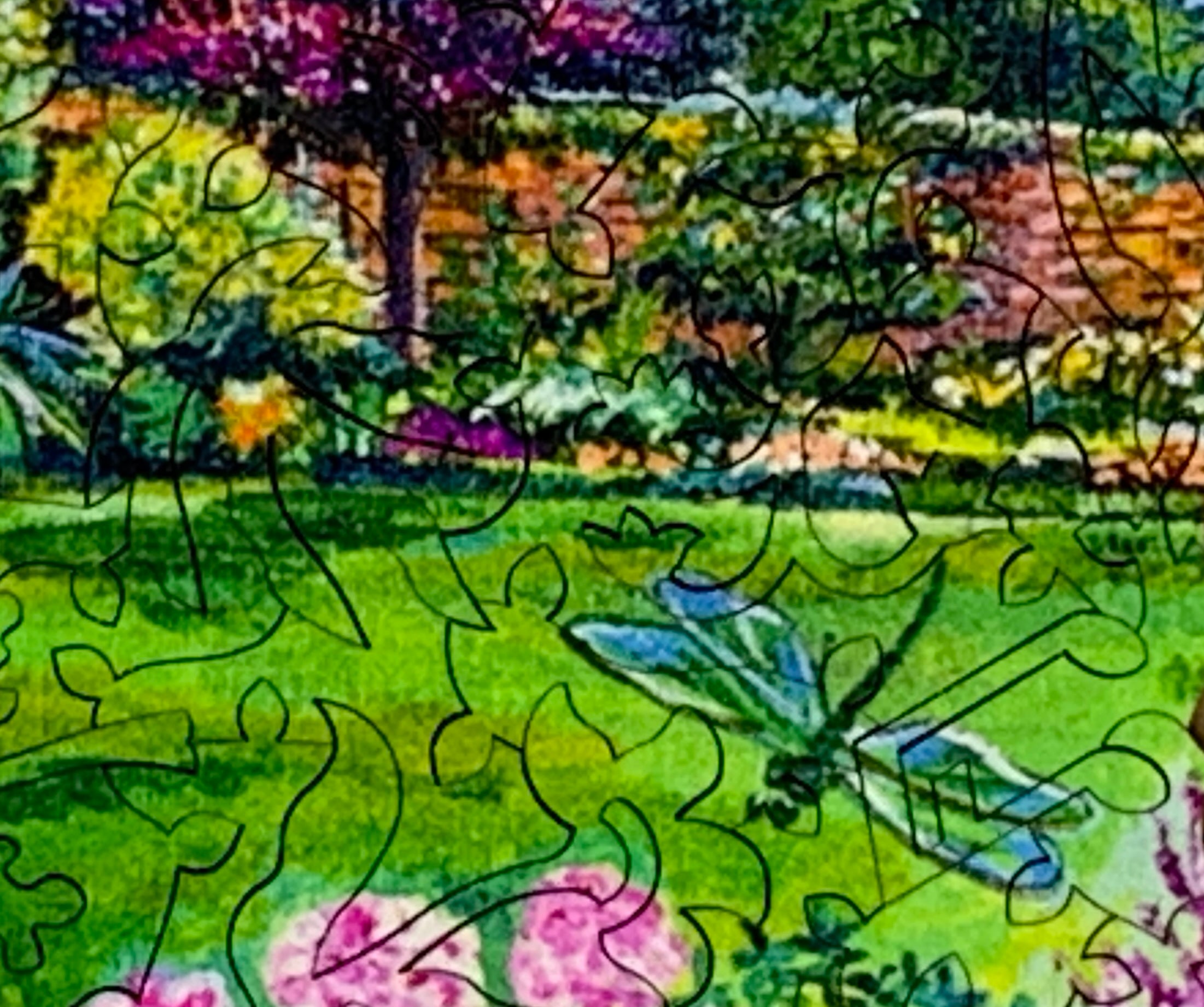 An English Cottage Garden - 425 Piece Wooden Jigsaw Puzzle | Nautilus Puzzles, Wooden Jigsaw Puzzles for Adults
