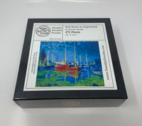 Red Boats at Argenteuil by Claude Monet (475 Piece Wooden Jigsaw Puzzle) - Nautilus Puzzles - Wooden Jigsaw Puzzles For Adults