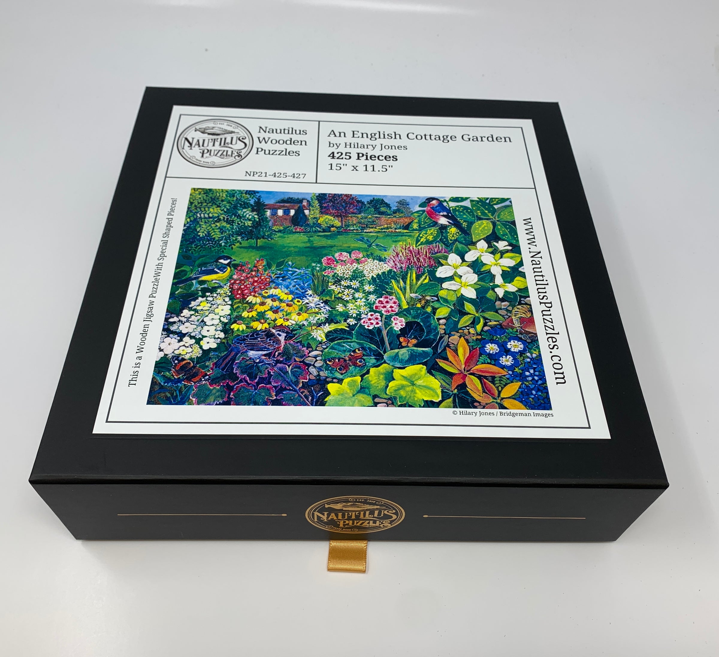 An English Cottage Garden - 425 Piece Wooden Jigsaw Puzzle | Nautilus Puzzles, Wooden Jigsaw Puzzles for Adults