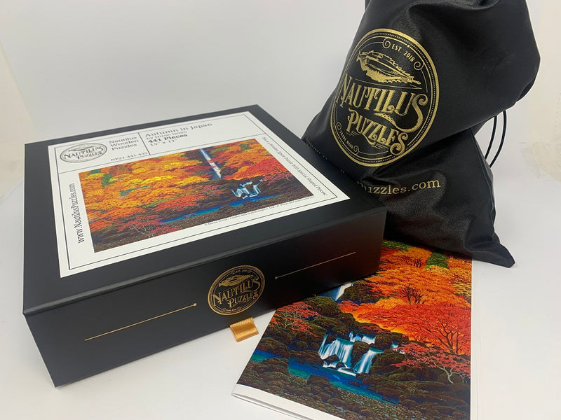 Autumn in Japan - 441 Piece Wooden Jigsaw Puzzle - Nautilus Puzzles - Wooden Jigsaw Puzzles For Adults