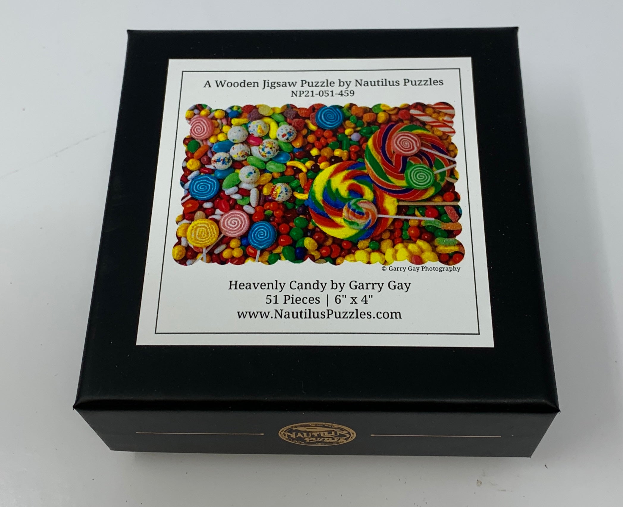 Heavenly Candy (51 Pieces) Mini Wooden Puzzle - Nautilus Puzzles - Wooden Jigsaw Puzzles For Adults