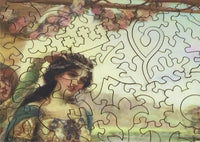 Lancelot and Guinevere by Herbert James Draper (437 Piece Wooden Jigsaw Puzzle) - Nautilus Puzzles - Wooden Jigsaw Puzzles For Adults
