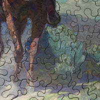 The Trail Foreman, Detail  (181 Pieces) by William Herbert Dunton, Wooden Jigsaw Puzzle - Nautilus Puzzles - Wooden Jigsaw Puzzles For Adults
