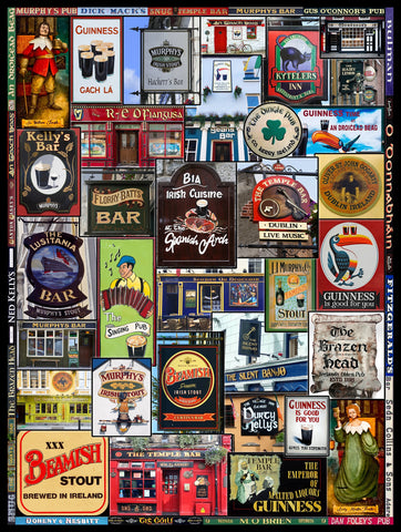 Irish Pubs (201 Piece Wooden Jigsaw Puzzle) - Nautilus Puzzles - Wooden Jigsaw Puzzles For Adults