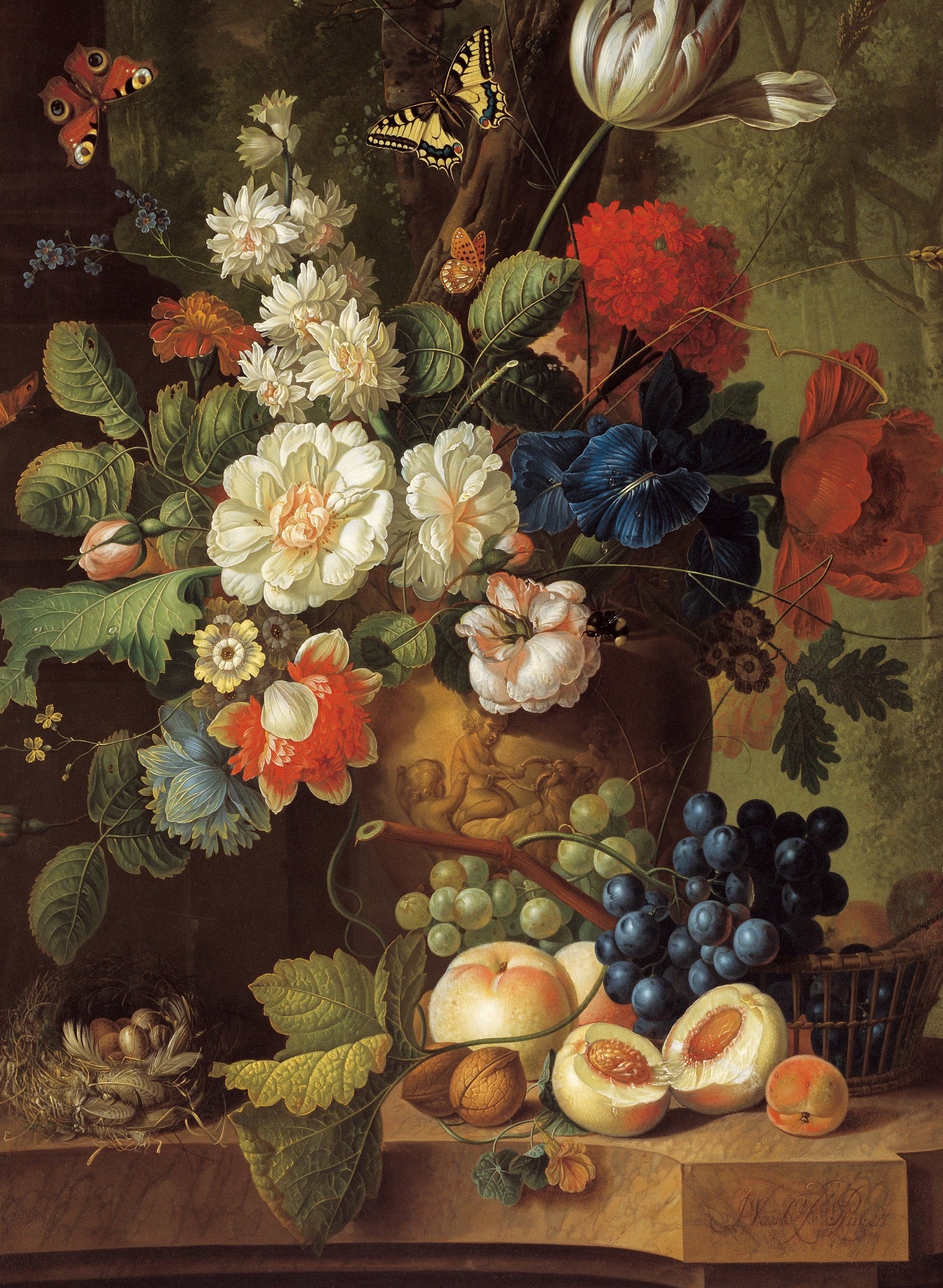Flowers, 1780 by Jan van Os (171 Piece Wooden Jigsaw Puzzle