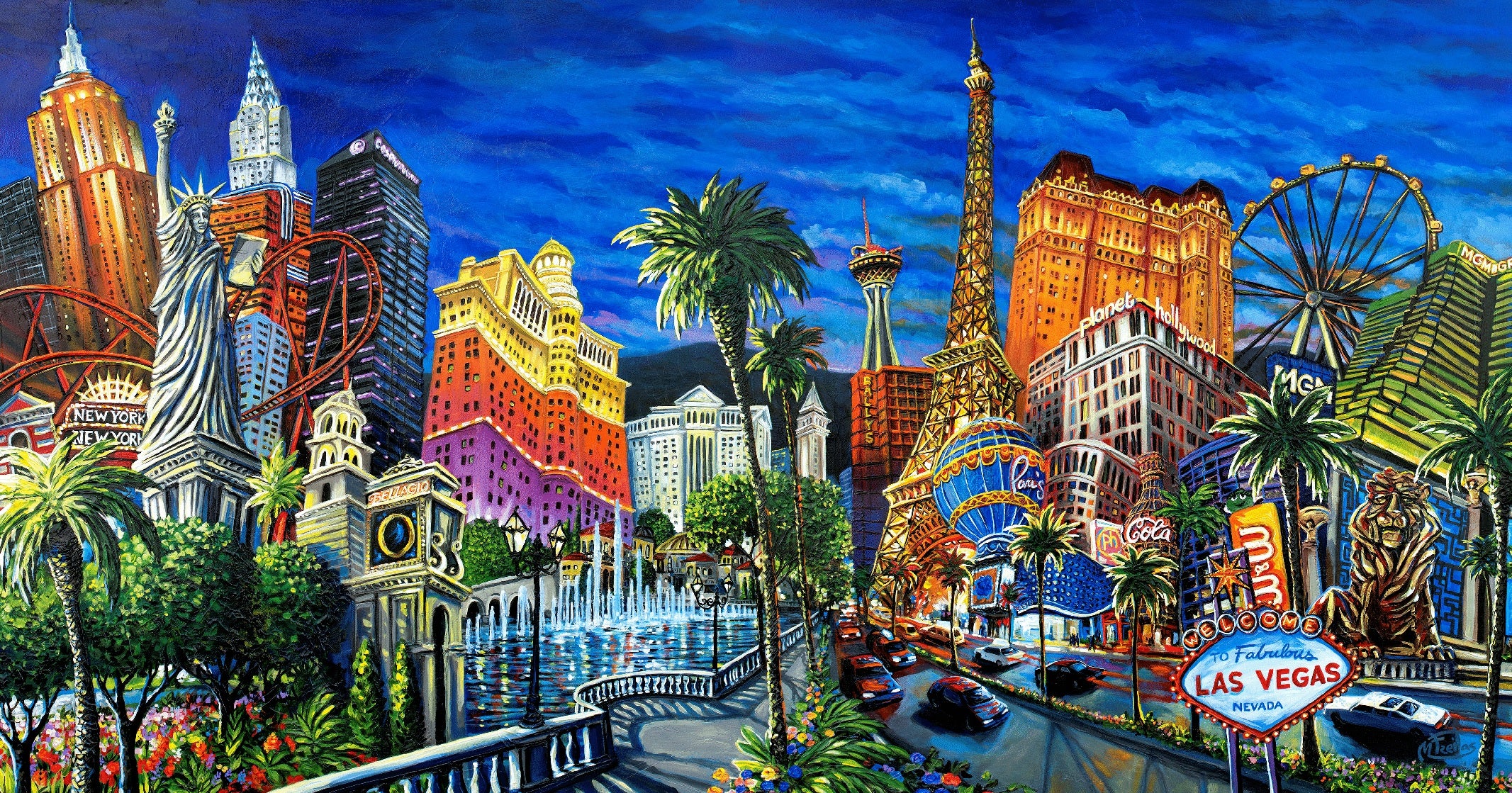 Las Vegas (449 Piece Wooden Jigsaw Puzzle) - Nautilus Puzzles - Wooden Jigsaw Puzzles For Adults