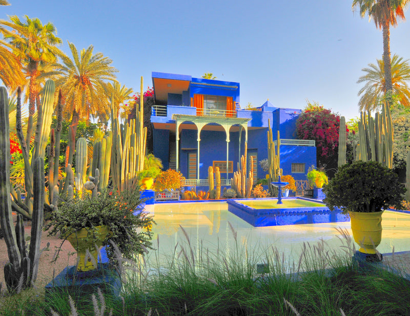 Le Jardin Majorelle, Marrakech, Morocco (448 Piece Wooden Jigsaw Puzzle) - Nautilus Puzzles - Wooden Jigsaw Puzzles For Adults