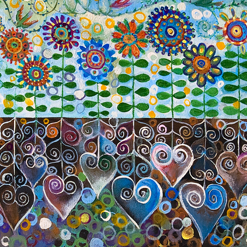 Flower Garden Blues (132 Piece Wooden Jigsaw Puzzle) - Nautilus Puzzles - Wooden Jigsaw Puzzles For Adults