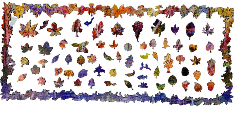Autumn Colors (450 Piece Autumn Wooden Jigsaw Puzzle) - Nautilus Puzzles - Wooden Jigsaw Puzzles For Adults