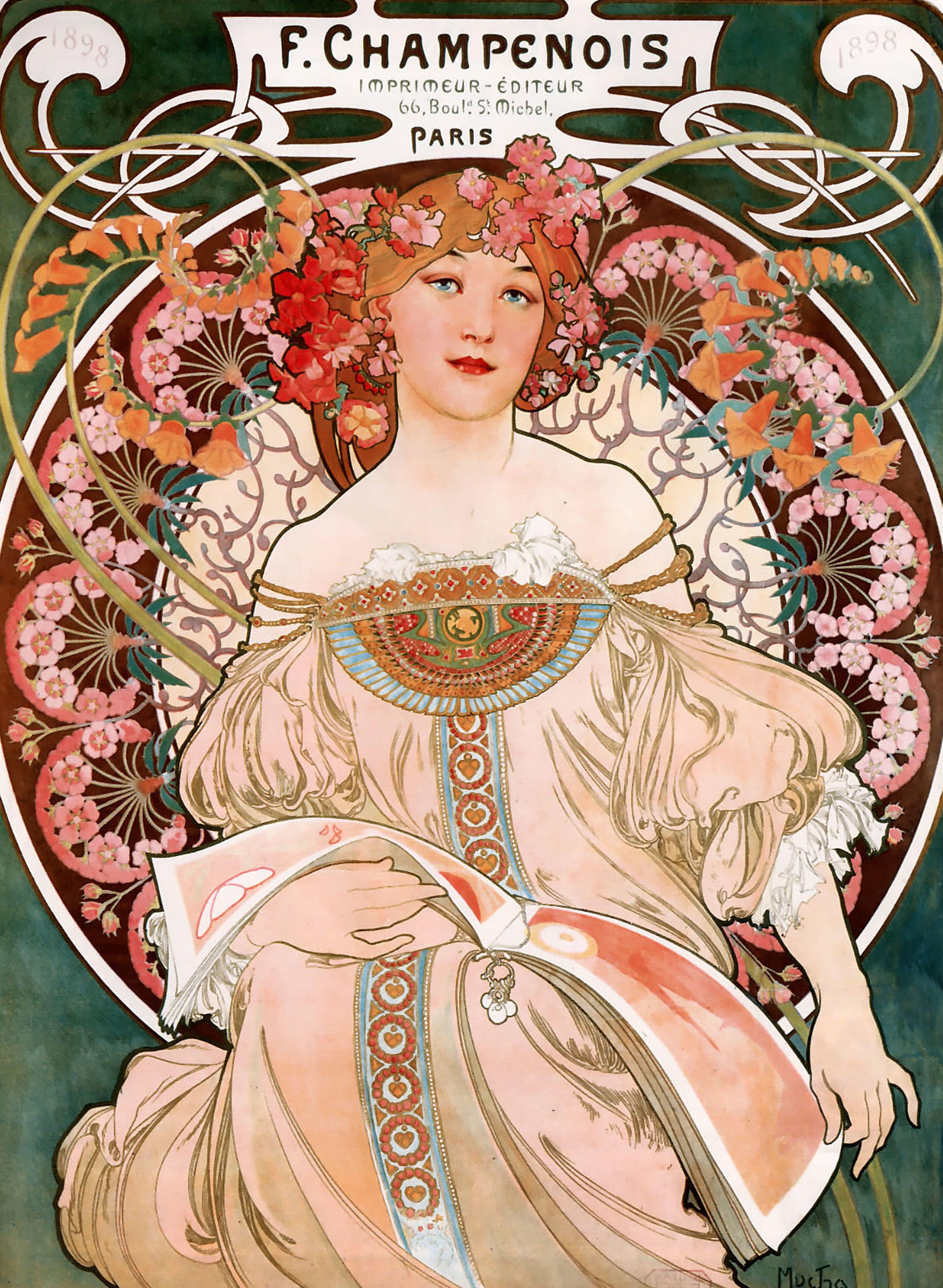 Reverie by Alphonse Mucha (179 Piece Wooden Jigsaw Puzzle