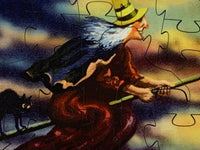 Ye Olde Salem Witch (50 Pieces) Mini Halloween Wooden Jigsaw Puzzle - Nautilus Puzzles - Wooden Jigsaw Puzzles For Adults