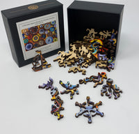 Compasses - 50 Piece MINI Wooden Jigsaw Puzzle - Nautilus Puzzles - Wooden Jigsaw Puzzles For Adults