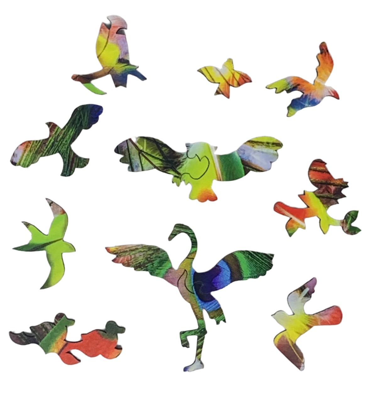 Tropical Feathers - 50 Piece MINI Wooden Jigsaw Puzzle - Nautilus Puzzles - Wooden Jigsaw Puzzles For Adults