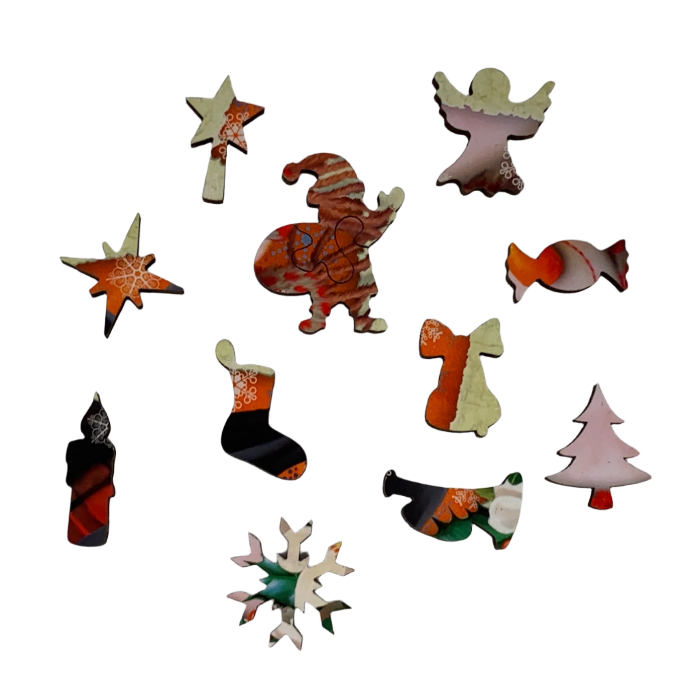 Holly Jolly Snowman (50 Piece Mini Christmas Wooden Jigsaw Puzzle) - Nautilus Puzzles - Wooden Jigsaw Puzzles For Adults