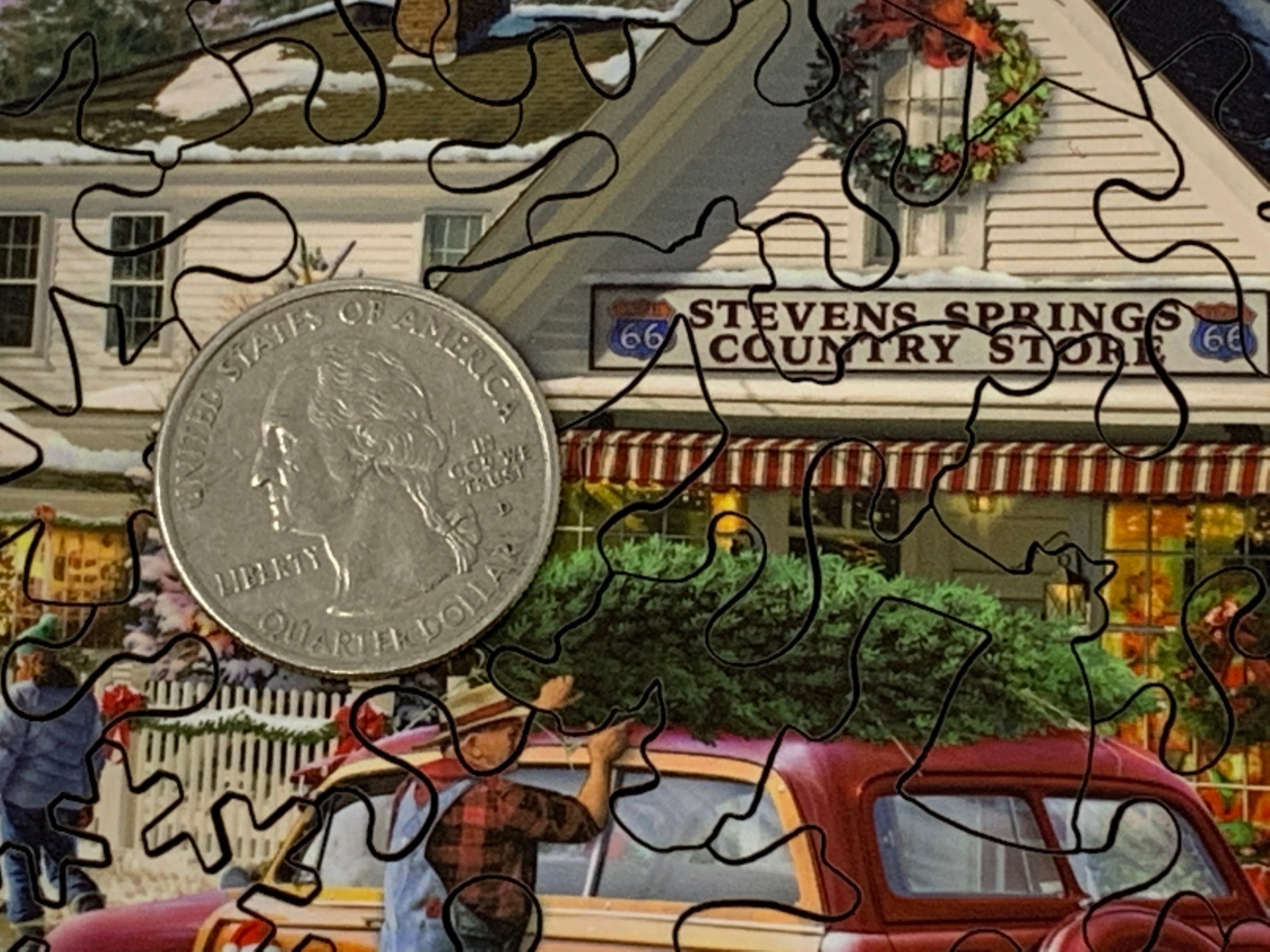 Christmas Country Store - 50 Piece MINI Christmas Wooden Jigsaw Puzzle - Nautilus Puzzles - Wooden Jigsaw Puzzles For Adults