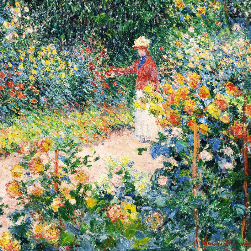 Monet's Garden at Giverny, 1895 (48 Piece Mini Wooden Jigsaw Puzzle) - Nautilus Puzzles - Wooden Jigsaw Puzzles For Adults