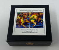 Carousel Horse - 50 Piece MINI Wooden Jigsaw Puzzle - Nautilus Puzzles - Wooden Jigsaw Puzzles For Adults