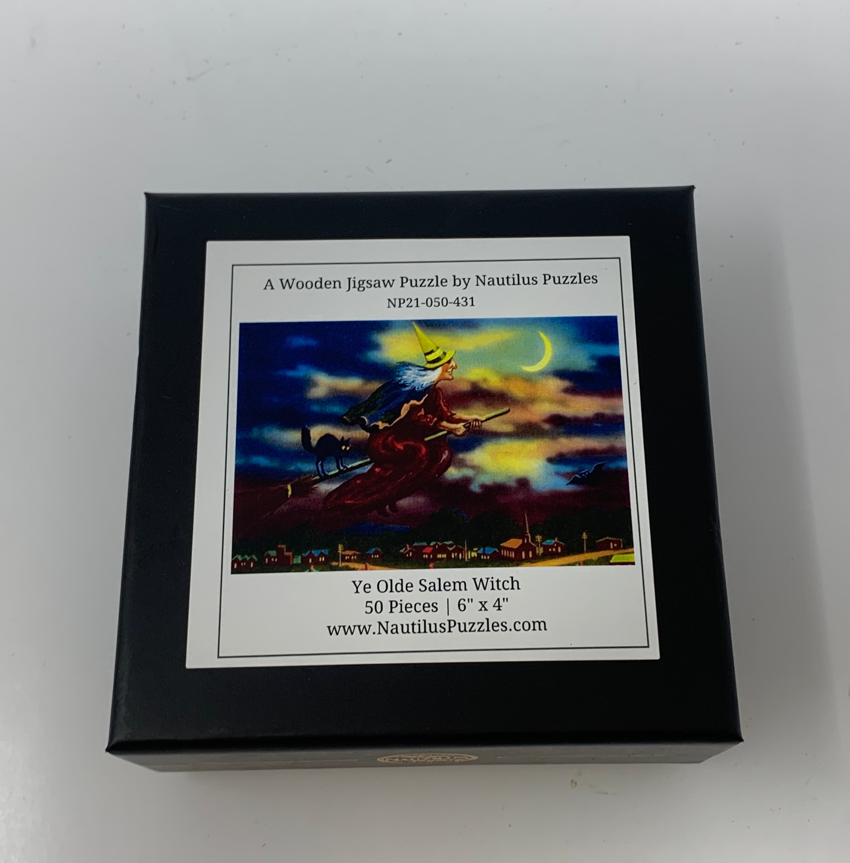Ye Olde Salem Witch (50 Pieces) Mini Halloween Wooden Jigsaw
