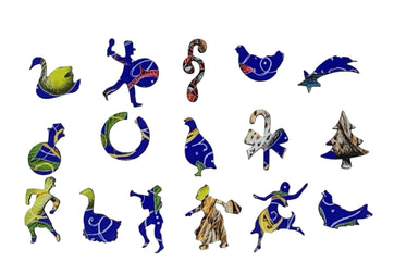 A Partridge in a Pear Tree (50 Piece Mini Wooden Christmas Jigsaw Puzzle) - Nautilus Puzzles - Wooden Jigsaw Puzzles For Adults