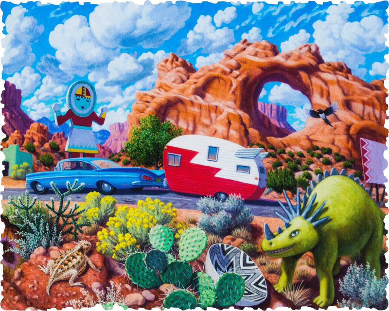 The Zig Zag Traveler (501 Piece Wooden Jigsaw Puzzle) - Nautilus Puzzles - Wooden Jigsaw Puzzles For Adults