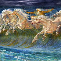 Neptune's Horses by Walter Crane (404 Piece Wooden Jigsaw Puzzle) - Nautilus Puzzles - Wooden Jigsaw Puzzles For Adults