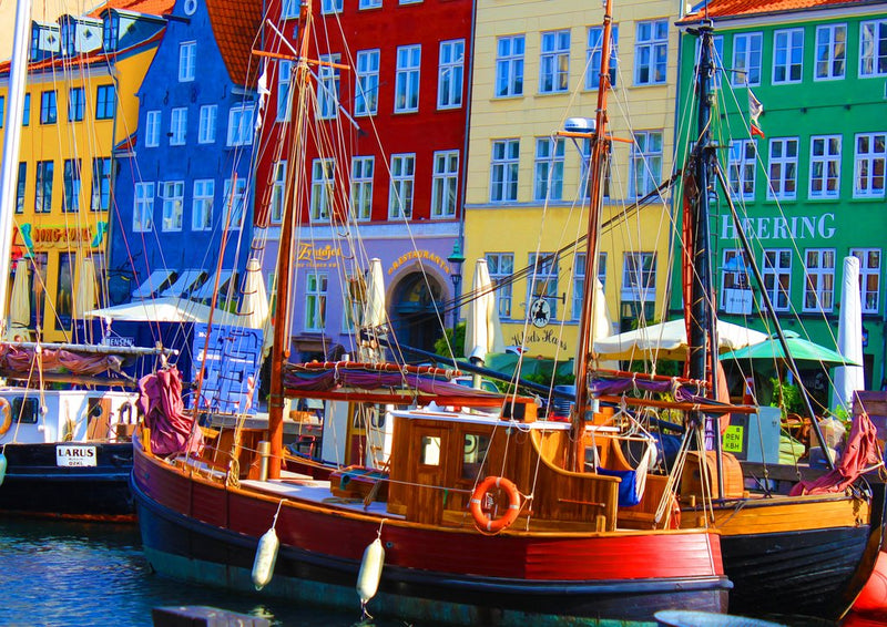 Nyhavn, Copenhagen (416 Piece Wooden Jigsaw Puzzle) | Nautilus Puzzles, Wooden Jigsaw Puzzles for Adults