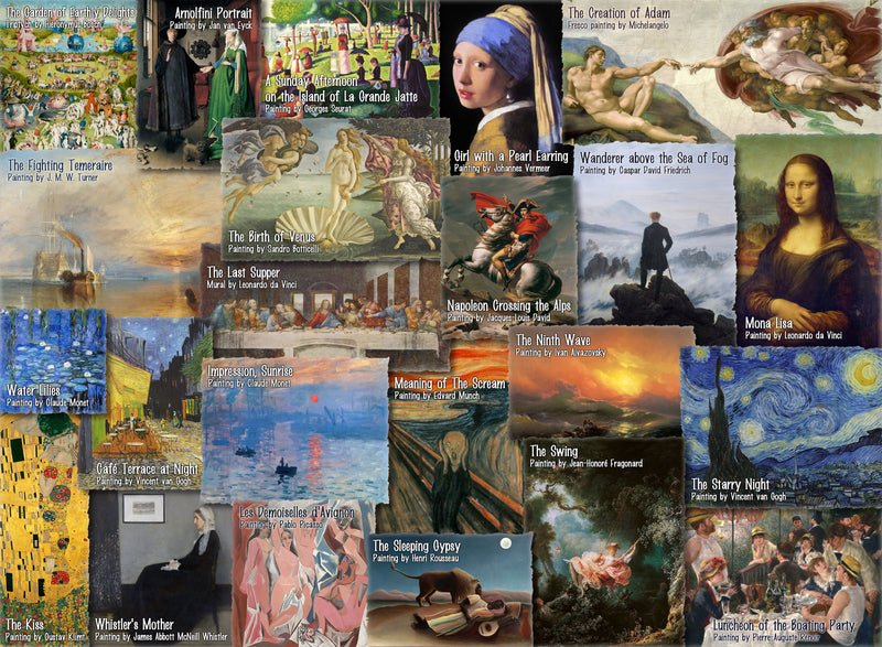 Great Paintings (366 Piece Wooden Jigsaw Puzzle) - Nautilus Puzzles - Wooden Jigsaw Puzzles For Adults