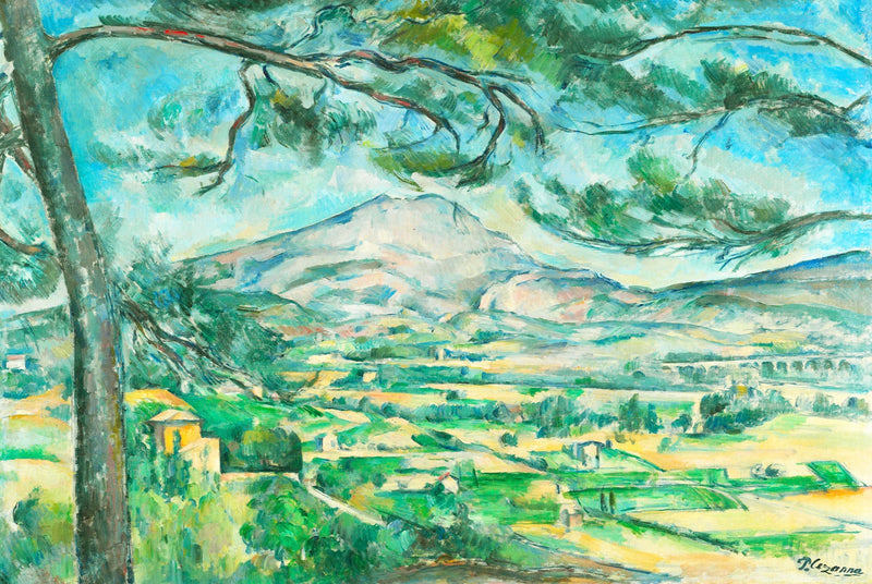Montagne Sainte-Victoire with Large Pine (50 Pieces) Mini Wooden Puzzle - Nautilus Puzzles - Wooden Jigsaw Puzzles For Adults