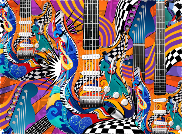 アート・デザイン・音楽 GUITARS THE TSUMURA COLLECTION PsychedelicStringscapeLabel_gr