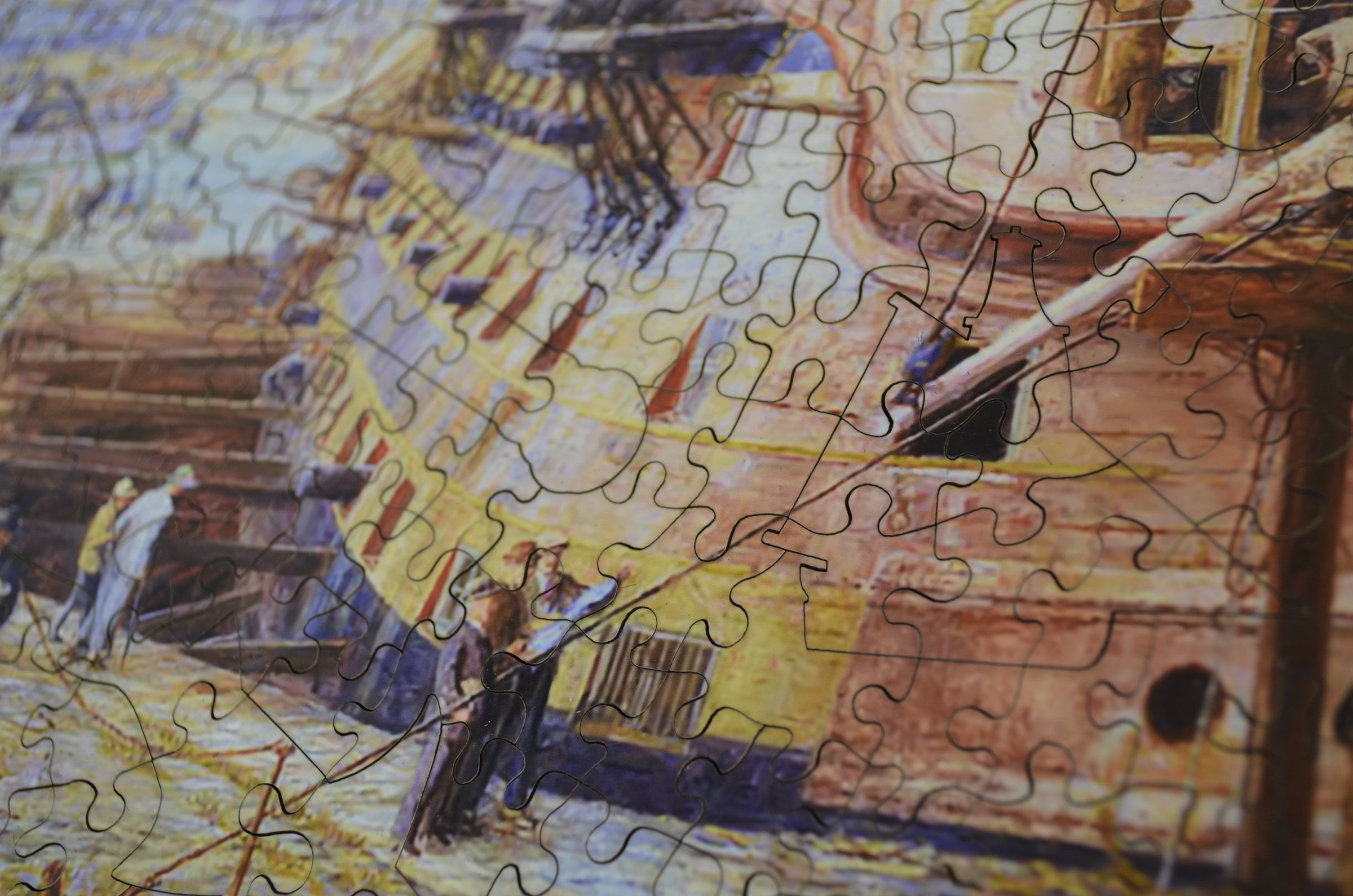 Restoring The HMS Victory (425 Pieces) by William Lionel Wylie - Nautilus Puzzles - Wooden Jigsaw Puzzles For Adults