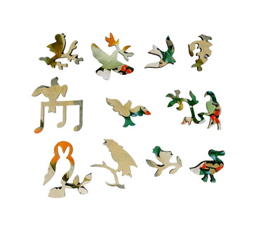 Holiday Robin (50 Piece Mini Christmas Wooden Jigsaw Puzzle) - Nautilus Puzzles - Wooden Jigsaw Puzzles For Adults