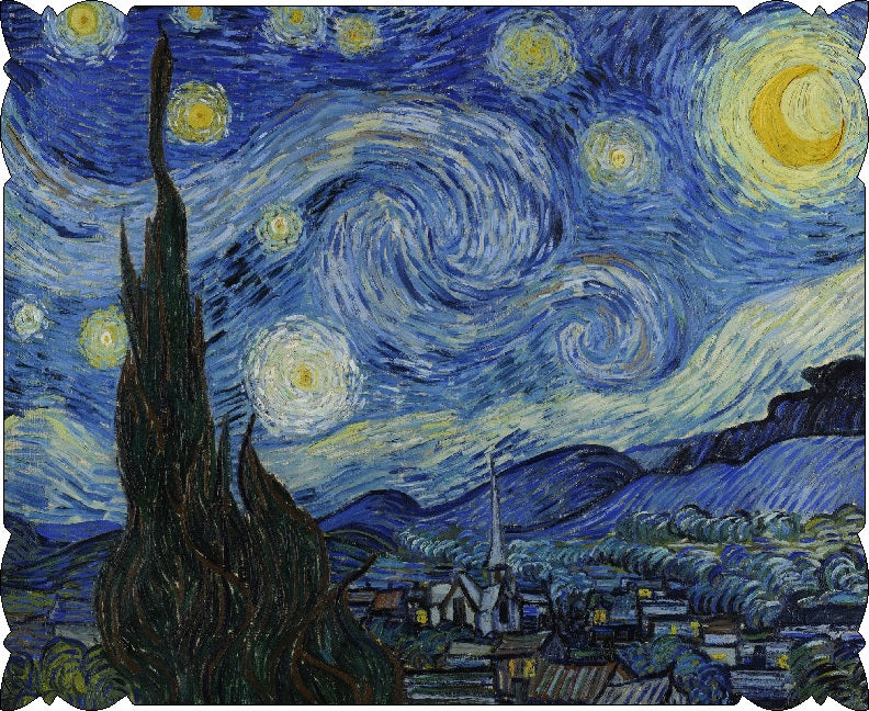 Starry Night by Vincent Van Gogh (211 Piece Wooden Jigsaw Puzzle)