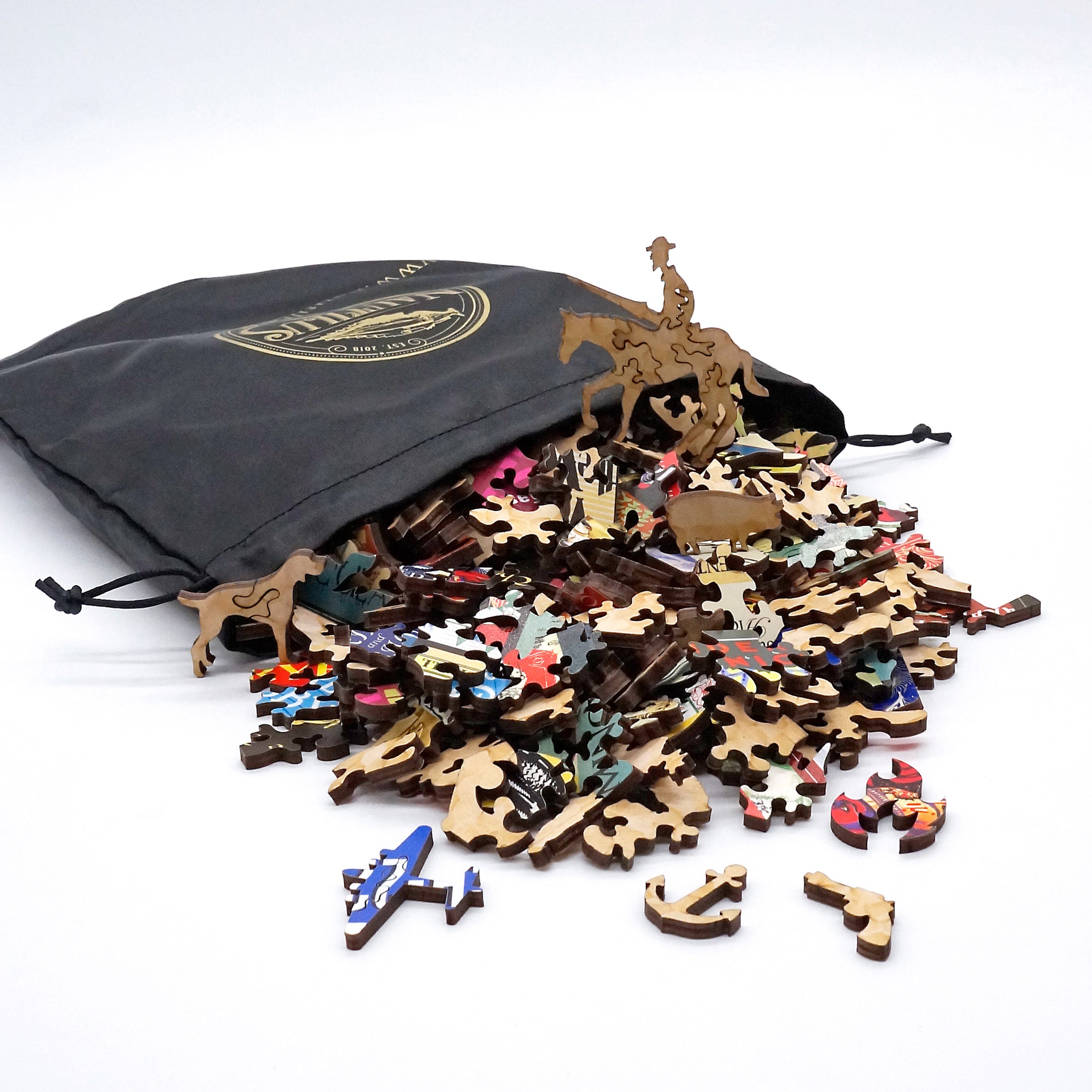 Stave wooden puzzles