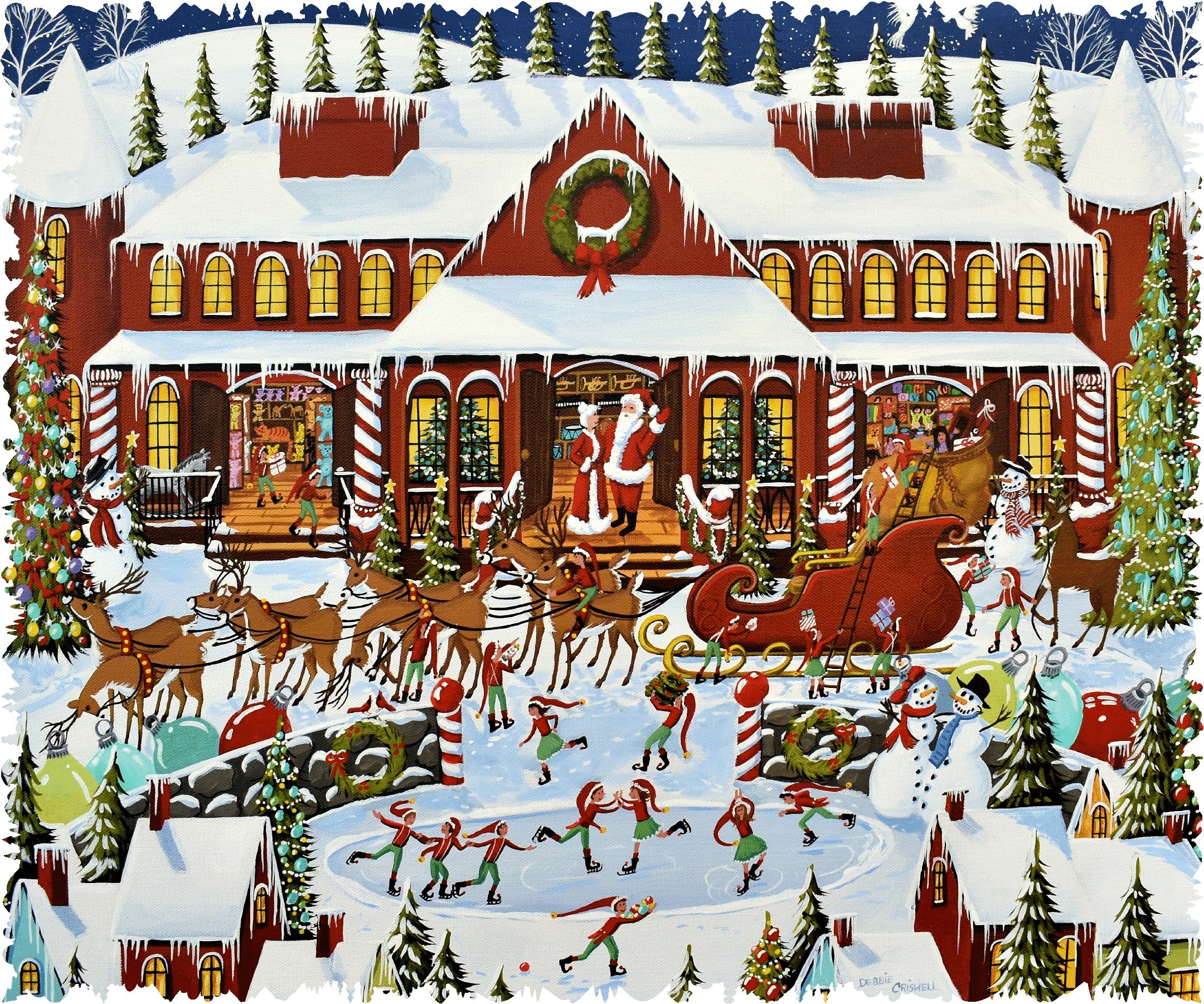 Santa's Workshop - 552 Piece Christmas Wooden Jigsaw Puzzle