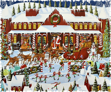 Santa's Workshop - 552 Piece Christmas Wooden Jigsaw Puzzle - Nautilus Puzzles - Wooden Jigsaw Puzzles For Adults