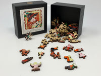 Holly Jolly Snowman (50 Piece Mini Christmas Wooden Jigsaw Puzzle) - Nautilus Puzzles - Wooden Jigsaw Puzzles For Adults