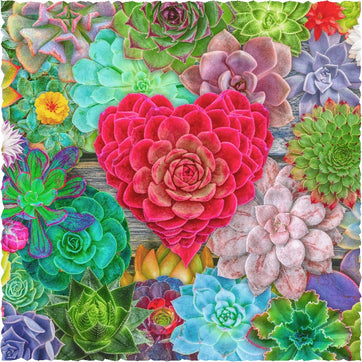 Succulent Love (201 Piece Wooden Jigsaw Puzzle - Nautilus Puzzles - Wooden Jigsaw Puzzles For Adults