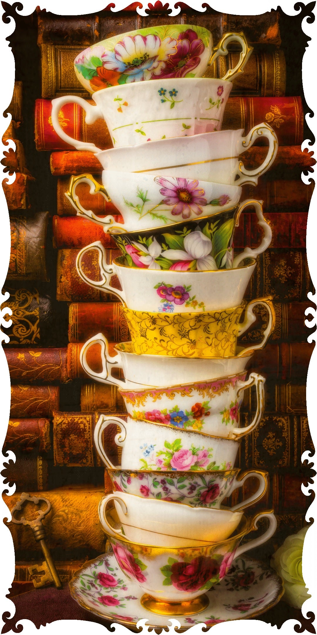 Teetering Teacups - 111 Pieces Wooden Jigsaw Puzzle - Nautilus Puzzles - Wooden Jigsaw Puzzles For Adults