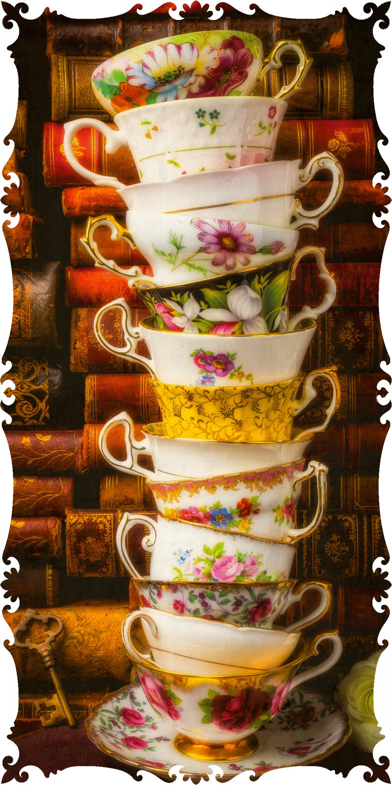 Teetering Teacups - 111 Pieces Wooden Jigsaw Puzzle - Nautilus Puzzles - Wooden Jigsaw Puzzles For Adults