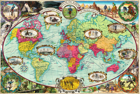 Vintage Map of world Mappe Monde Carte Universelle De La Terre Jigsaw Puzzle  by Vintage Collectables - Fine Art America