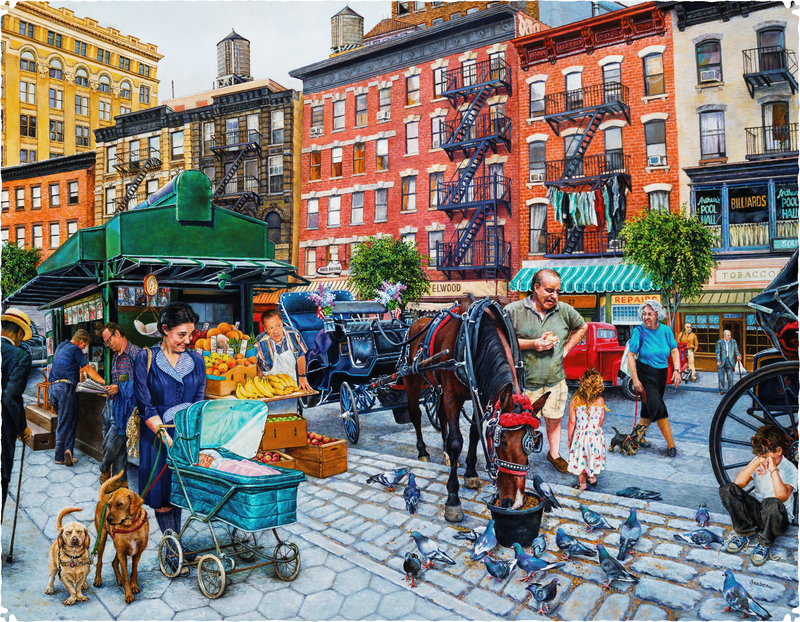 Streets of New York (549 Pieces) Wooden Jigsaw Puzzle - Nautilus Puzzles - Wooden Jigsaw Puzzles For Adults