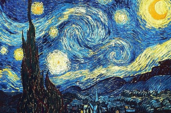Starry Night by Vincent Van Gogh (50 Pieces) Mini Wooden Jigsaw Puzzle - Nautilus Puzzles - Wooden Jigsaw Puzzles For Adults
