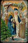 Santa At The Gate (Victorian Santa 3) (51 Pieces) Mini Christmas Wooden Jigsaw Puzzle - Nautilus Puzzles - Wooden Jigsaw Puzzles For Adults