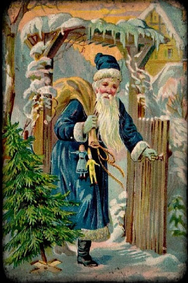 Santa At The Gate (Victorian Santa 3) (51 Pieces) Mini Christmas Wooden Jigsaw Puzzle - Nautilus Puzzles - Wooden Jigsaw Puzzles For Adults