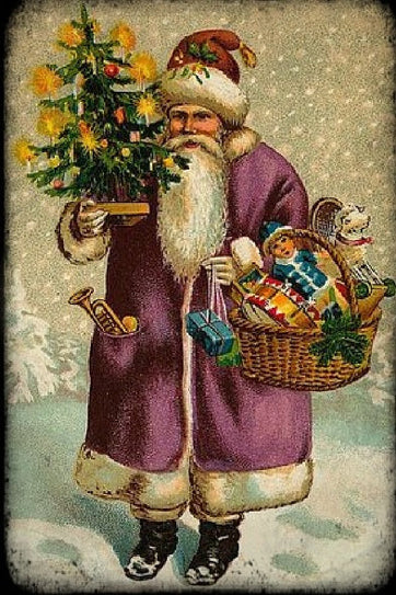 Santa's Basket Of Toys (Victorian Santa 5) (51 Pieces) Mini Wooden Christmas Jigsaw Puzzle - Nautilus Puzzles - Wooden Jigsaw Puzzles For Adults