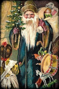 Hello, Santa (Victorian Santa 6) (51 Piece Mini Wooden Christmas Jigsaw Puzzle) - Nautilus Puzzles - Wooden Jigsaw Puzzles For Adults