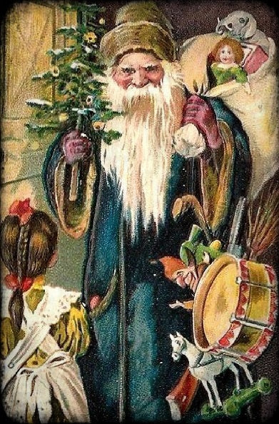 Hello, Santa (Victorian Santa 6) (51 Piece Mini Wooden Christmas Jigsaw Puzzle) - Nautilus Puzzles - Wooden Jigsaw Puzzles For Adults