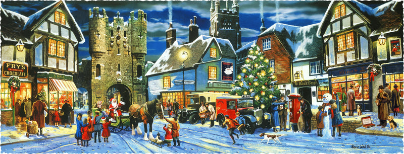 Victorian Christmas Village (608 Piece Wooden Christmas Jigsaw Puzzle) - Nautilus Puzzles - Wooden Jigsaw Puzzles For Adults