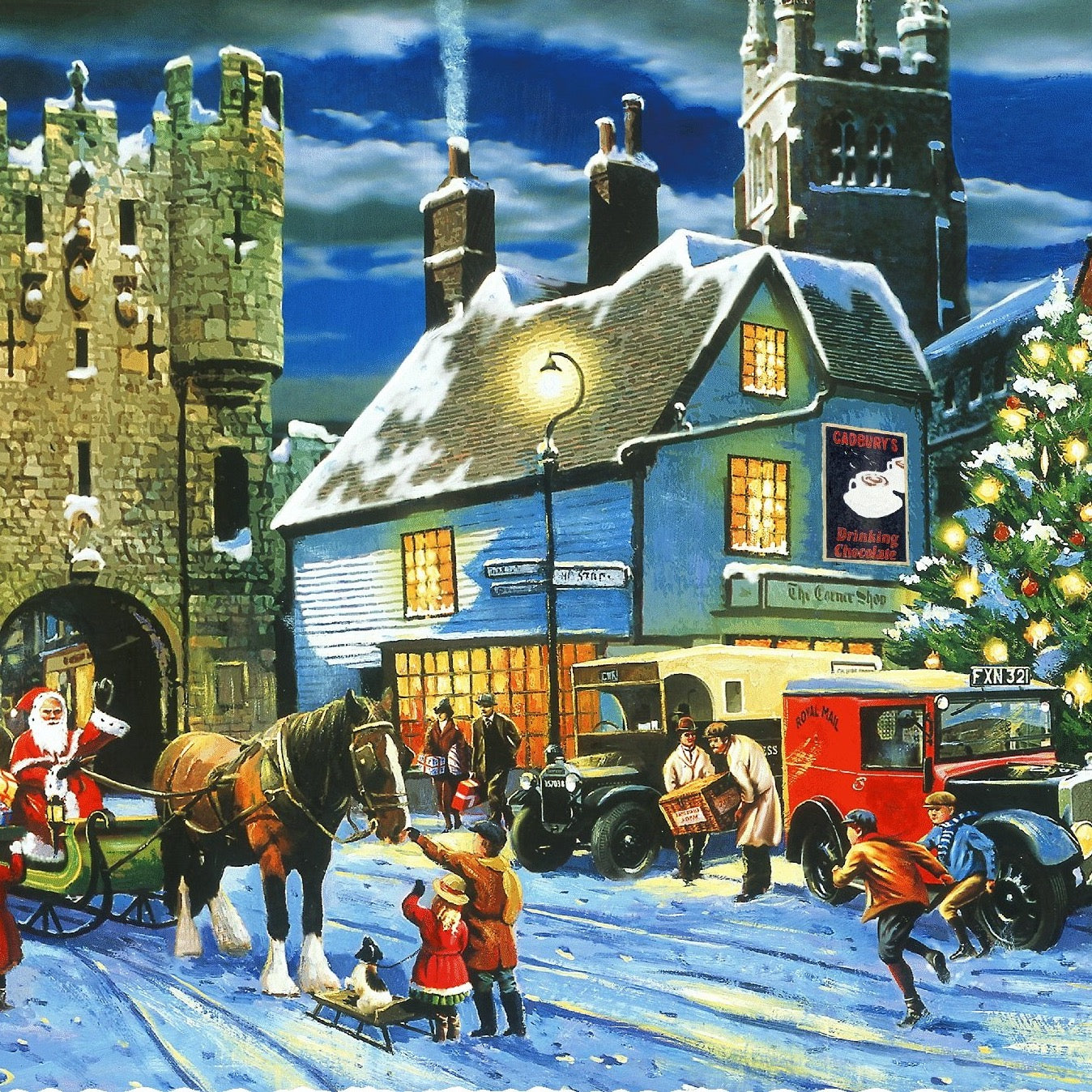 Victorian Christmas Village (608 Piece Wooden Christmas Jigsaw